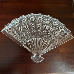 Vintage Avon Fan Shaped Trinket Dish.